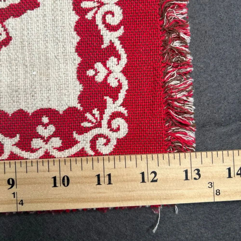 Vintage 15in Dutch Couple PlaceMat Made in Austria Folk Art Red